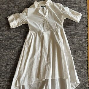 Lands' End Classic White Shirt Dress
